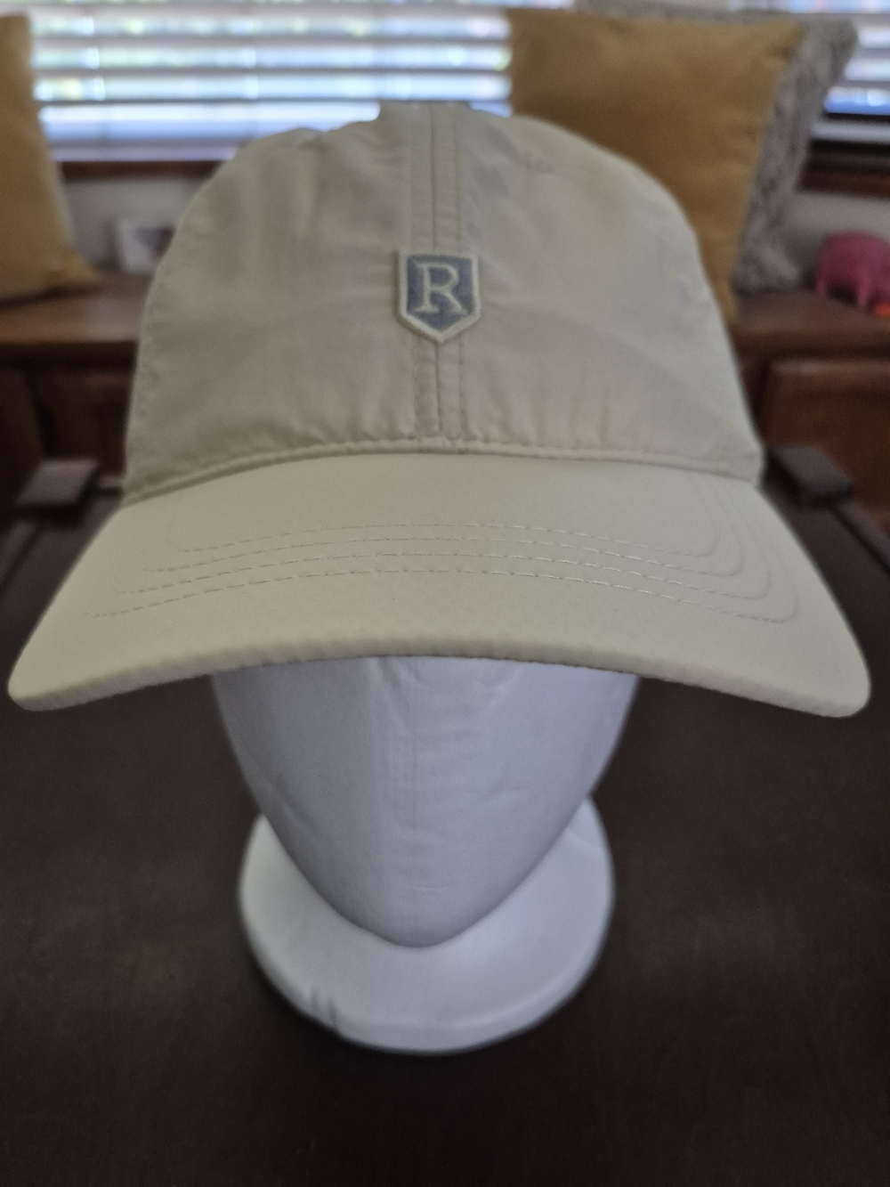 Logo R Men's Baseball Cap in Light Beige